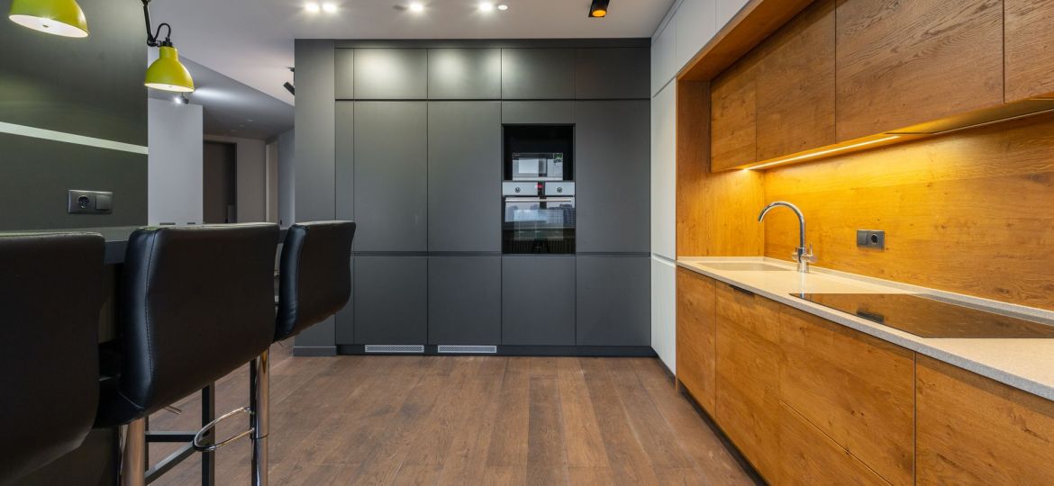 modern kitchen renovation interior design, kitchen cabinets matte finish, open kitchen layout